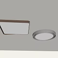 Modern Square And Round Ceiling Lights With Brown And Gray Frames On Ceiling 3d model