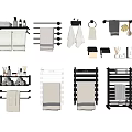 Modern Bathroom Accessories With Towel Racks Towel Bars Shelves And Toiletries