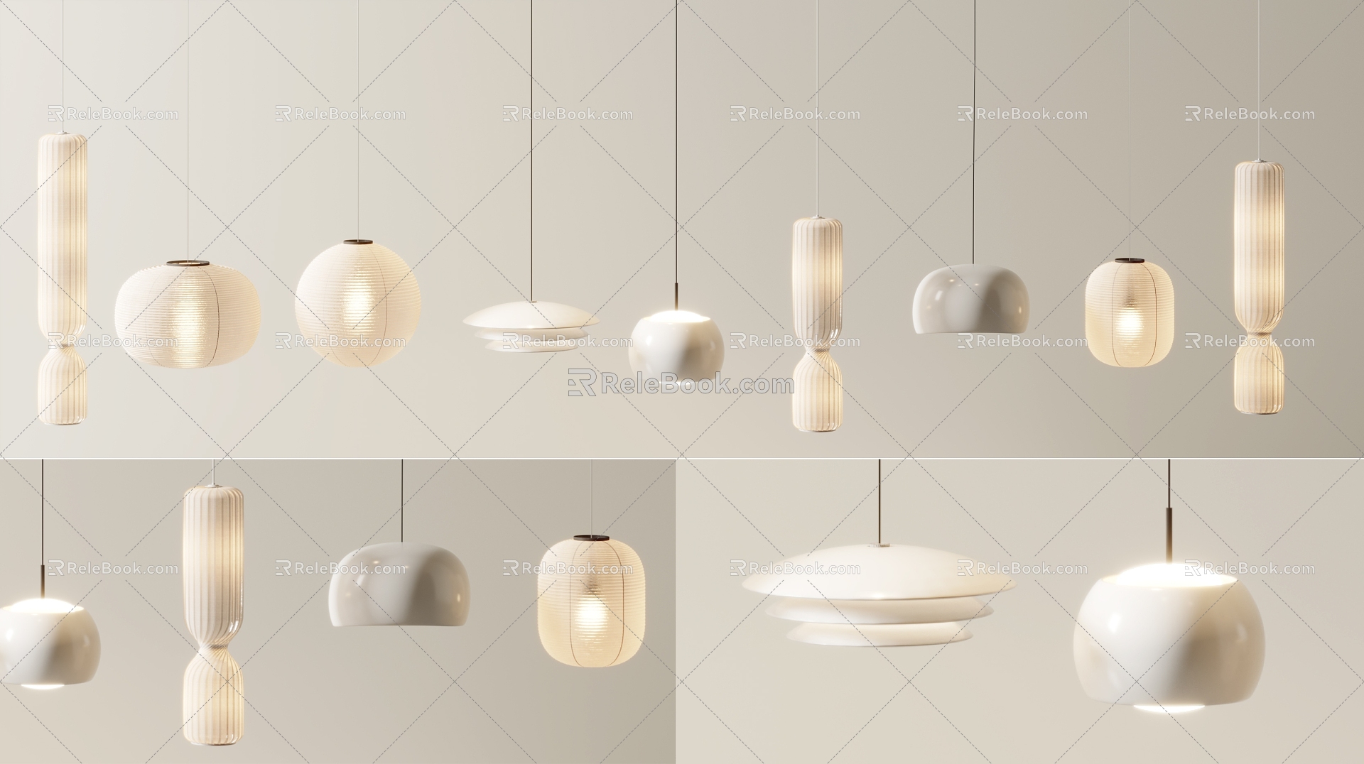 Modern chandelier decorative lamp 3d model