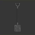 High Quality Metal Shovel With Silver Handle And Square Reflective Blade
