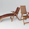 Modern Stylish Wooden Lounge Chair With Leather Cushion And Accent Chair