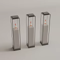 Modern Three Wine Cabinets With Glass Doors And Wine Bottles Inside