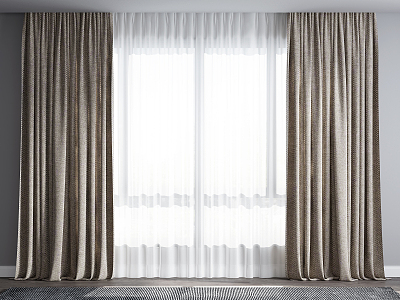 Modern Curtains 3d model