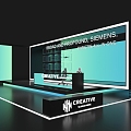 Science and Technology Booth Black Science and Technology Booth Low-altitude Economic Booth Simple Booth 3d model