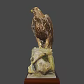 Majestic Eagle Standing On Rocky Perch In Natural Outdoor Environment