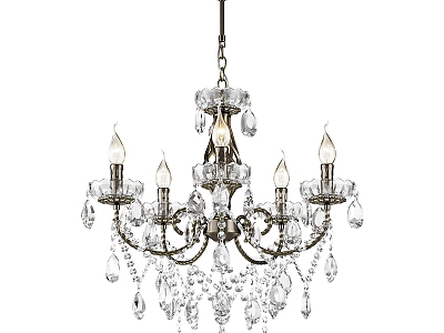 American Style Simple Light Luxury Chandelier Simple Chandelier 3d model