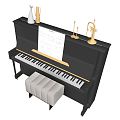 Modern Piano 3d model