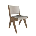Comfortable Modern Leisure Chair With Wooden Frame And Linen Fabric Seat