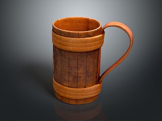 Modern Cup Wooden Cup Wooden Cup Water Cup 3d model