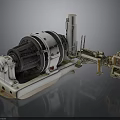 Professional Industrial Machinery With White Structure Mechanical Components And Metal Parts