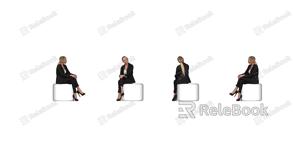 Fashion Women Business Office Characters Temperament Beauty Sitting Posture Women model