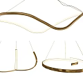 Modern Curved And Circular Metal Pendant Lights With Soft Ambient Glow