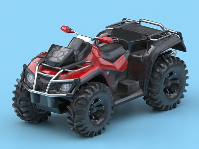 Off-road motorcycle tractor four-wheel off-road vehicle four-wheel motorcycle 3d model