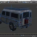 Vintage Off Road Vehicle With Rustic Exterior And Roof Rack Design