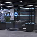 Modern Luxury Car Dealership Showroom With Sports Cars Glass Partitions And White Pillars