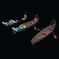 Old ship supplies 3d model