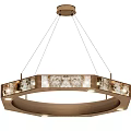 Modern Round Chandeliers With Stylish Decorative Patterns For Home Interior 3d model