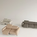 Modern Stylish Sofa Set With Multiple Colors Beige Gray And Comfortable Modular Design Seats 3d model