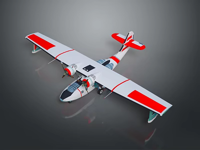 Stylish Red and White Passenger Aircraft with Modern Exterior and Wing Details 3d model Stylish Red and White Passenger Aircraft with Modern Exterior and Wing Details 3d model