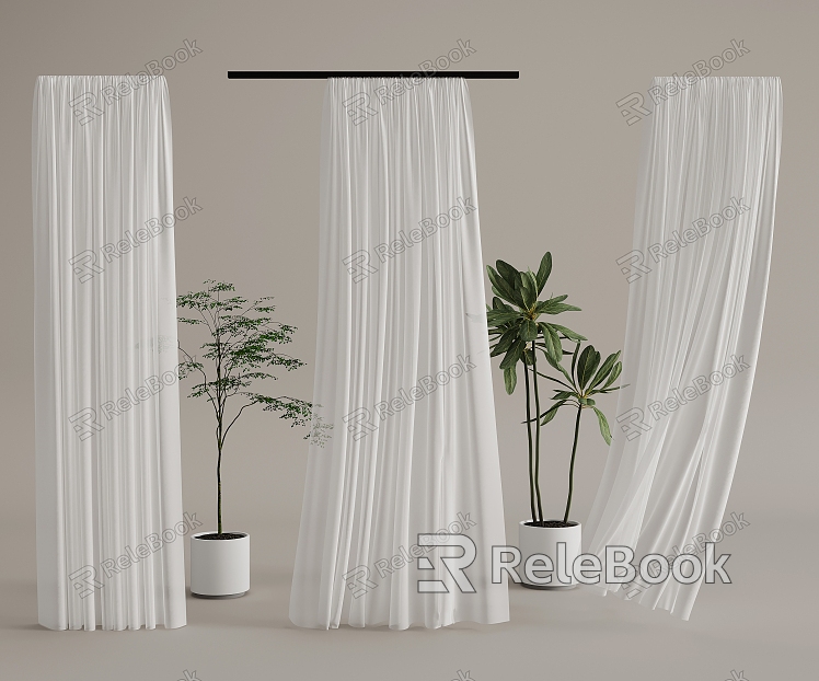 modern curtain transparent gauze curtain model