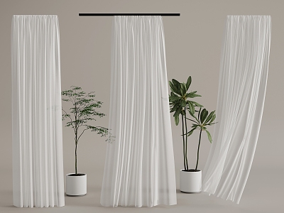 modern curtain transparent gauze curtain model