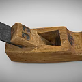 Vintage Wooden Hand Plane With Iron Blade For Carpentry Tools