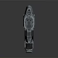 Futuristic Sci Fi Weapon With Metallic Body Blue Glowing Elements And Advanced Design 3d model