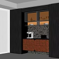 Elegant Modern Wine Cabinet Design With Glass Doors And Interior Lighting