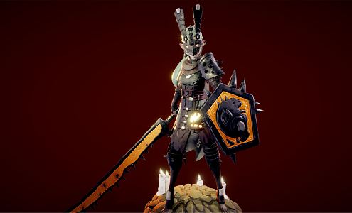 Modern Game Character Ancient Warrior 3d model