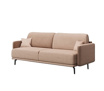 Modern minimalist double sofa 3d model