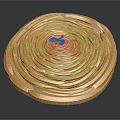 Golden Spiral Structure With Layered Metal Rings And Shiny Surface On Black Background
