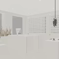 Elegant Modern Jewelry Store Interior With Display Shelves Mirrors And Warm Lighting