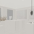 Pure White Warm Simple Style Jewelry Store 3d model