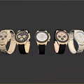 Stylish Men's Watches With Various Colors Gold Silver Black Straps And Unique Dial Designs