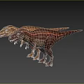 Realistic 3D Rendered Dinosaurs With Different Colored Skin And Detailed Features 3d model