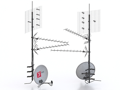 antenna signal receiver 3d model