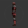 Medieval Red and Silver Armor With Helmet Cuirass Arm Guards Leg Greaves Boots
