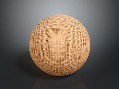 Natural Fiber Woven Sphere Decorative Home Daily Life Accessory With Intricate Pattern 3d model