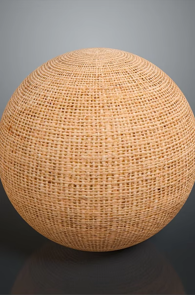 Natural Fiber Woven Sphere Decorative Home Daily Life Accessory With Intricate Pattern 3d model