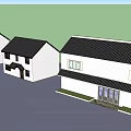 Traditional Chinese Style Houses With White Walls And Black Tiled Roofs Design