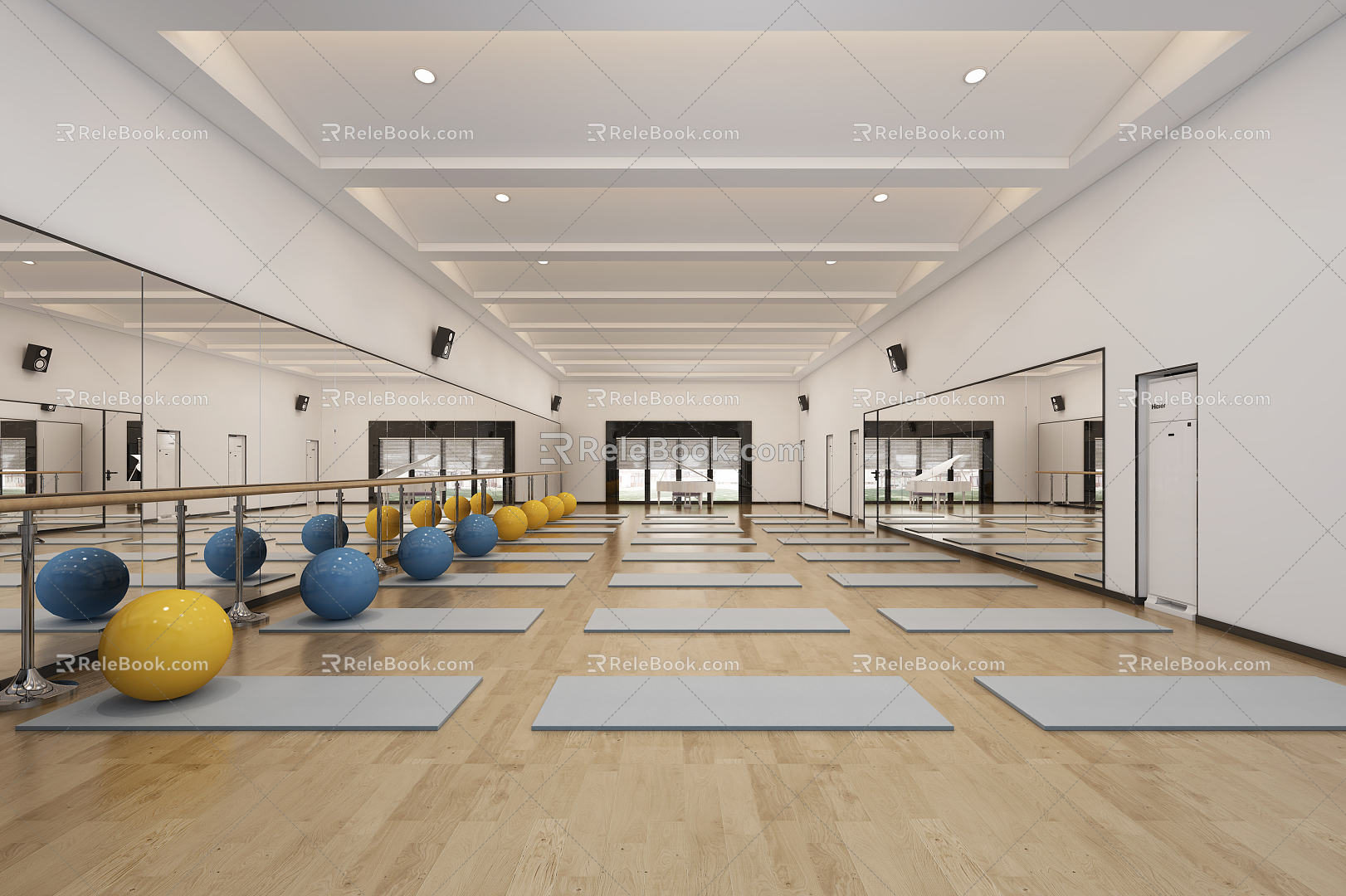 Modern Yoga Room 3d model