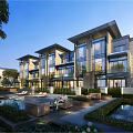 Modern Residential Area Hangzhou Xiaoshan Rongxin Residential Project Main Push and Split 3d model