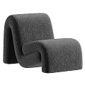 Modern Curve Lounge Chair Single Sofa Lazy Sofa 3d model
