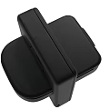 Modern Black Small Device With Circular Button And Compact Sleek Design