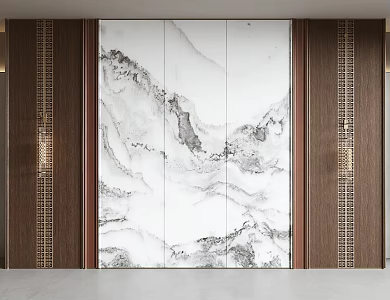 New Chinese Background Wall TV Background Wall Sofa Background Wall Restaurant Background Wall Bedroom Background Wall Panel 3d model