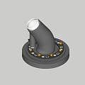 Professional Medical Device With Circular Base Gray Curved Body White Top And Small Indicators