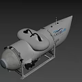 Silver Metal Water Vehicle With Streamlined Body For Underwater Exploration Use