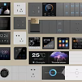 Modern smart panel control panel switch socket 3d model