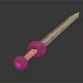 Traditional Sword With Transparent Blade And Brown Decorative Hilt White Grip