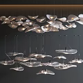 Modern Lighting Combinations with Petal Shaped Hanging Lamps and Warm Light for Contemporary Spaces